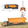 1/48 RC Truck Heavy Duty Toy Trucks Télécommande Semi-remorque Construction Électrique Grande Remorque Dump Boys Cadeau 231228