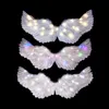 Crianças adultas brancas rosa LED GLOW Light Angel Angel Wing Fantases de festas de aniversário Mostrar decoração de parede de casamento Halloween 231227