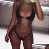 Abiti casual di base Abito sexy da donna Summer Beach Lace Net Er Up Costume da bagno Est Robe Femme Ropa Mujer Elegante Drop Delivery App Dhtra