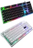 Computer Keyboard Backbellysta speltangentbord för Desktop USB Wired Illuminous Gamer Office LED Backlights PC Keypad6383783