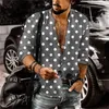 Camicie casual maschile top bottoni t-shirt a pois pozzo nero in nero abito semplice abito semplice estate materiale di alta qualità più dimensioni