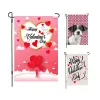 Walentynki, flaga ogrodowa, poliestrowe sztandary 12x18 cali, dwustronne dostosowywanie druku, dekoracja ślubna, Słodkie serce 30 x 45 cm