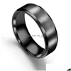 Bandringen Update 8 mm mat roestvrijstalen ringband mode dames heren hiphop sieraden zullen en droppen levering sieraden Rin Dhgarden Dhotm