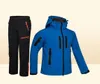 남자 양털 소프트 쉘 재킷과 바지 겨울 방수 따뜻한 하이킹 재킷 세트 야외 캠핑 낚시 사냥 트레킹 스키 슈트 5188773