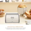 Plates Clamshell Bread Box Bin For Countertop Case Wooden Door Tin Holder Kitchen Galvanized Iron Corner