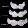 Crianças adultas brancas rosa LED GLOW Light Angel Angel Wing Fantases de festas de aniversário Mostrar decoração de parede de casamento Halloween 231227