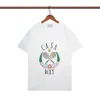 Woens Designer magliette Luxe Tshirt Uomo Casablanca T-shirt di lusso per top oversize Tee Casablanc Camicia Casa Blanca Abbigliamento Moda Estate Girocollo Manica corta RAN0