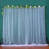 2 Panel 10x10FT White Backdrop Curtains With Lights for Party Wedding Arch Wrinkle Free Po Background Baby Shower Decorations 231227