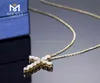 Модное ожерелье Msi в стиле хип-хоп из 14-каратного настоящего белого золота, желтого золота и бриллиантов Lab278Z4495879