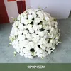 Fleurs décoratives Luxury Artificiel Flower Row Arrangement Backdrop Wall Decor Ball Champagne Wedding Welcome Sign