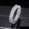 Anéis de banda gota de água coração zircon diamante anéis mulheres dama de honra fl cristal noivado anel de casamento presente jóias finas vai dhgarden dhtvj