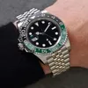 left-handed A brand-new mens gmt watch 41mm Green black ceramic Sprite circle Mechanical cal 3186 Automatic Sapphire mens men Wri272F