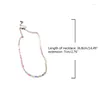 Chains Colorful Beads Necklace Metal Star Choker Y2K For Women Punk Accessory