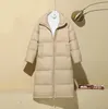 Trench da donna Solido Elegante Cerniera Lungo Pane Cappotto di cotone Donna 2023 Giacca invernale Moda Temperamento Calore Abbigliamento casual