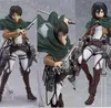 Jouet d'anime sur les figurines de Titan Mikasa Levi PVC Action Jaeger Eren Ackerman Anime Figma Figure cadeau 240308