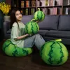 30 60 cm Kawaii Wassermelone Plüschspielzeug Simulation Grün gefülltes Obstkissen süße weiche Puppensofa -Kissen Geschenke für Babyzimmerdekor 231227