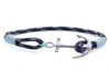 Tom Hope Bracelet 4 Tamanho Made Ice Blue Thread Cadeiras Correntes de aço inoxidável Ancoragem com caixa e TH46306408