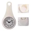 Wall Clocks Bathroom Suction Cup Clock Towel Rail For With Hanging Hole Waterproof Household Silent Plastic Shower