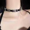 2024 DESIGNERS Punk rock y2k collier en cuir métallique étoile argent foncé pour accessoires de collier de niche pour filles épicées douces à la mode