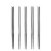 New 5Pairs Stainless Steel Chopsticks Set Reusable Non-slip Chinese Chopsticks For Sushi Food Household Kitchen Tableware Supplies