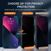 Protezioni schermo privacy per iPhone 15 13 11 12 14 Pro Max Mini 7 8 6 6s Plus Vetro temperato anti-spia per iPhone X XS Max XR