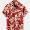 Chemises décontractées pour hommes Chemise hawaïenne rétro 3D imprimé floral à manches courtes hommes femmes plage aloha surdimensionné hauts amples chemisier