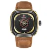 KADEMAN Marca Trendy Fashon Cool 45MM quadrante grande orologi da uomo orologio al quarzo calendario tempo di viaggio accurato orologi da polso da uomo 9265u