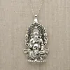 Vintage SilversLord Ganesh God of Fortune Подвеска Индуистский Слон Подвески ЦЕПЬ Колье Заявление Ожерелье Подвеска Женская Мода Jewe1755596