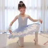 Costume de performance de ballet de scénario Girls d'étirement en jupe courte Ballerine Party Dress Women Children Dance