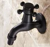 Rubinetti per lavabo da bagno Giardino Stile retrò Nero Finitura bronzo antico Rubinetto per lavatrice Rubinetti Rubinetto per acqua fredda Nav112