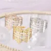 Band Rings Life Of Tree Crown Ring Band Gold Plated Stainless Steel Rings For Woman Gift Fine Fashion Jewelry Drop Delivery Dhgarden Dh2Zv