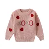 Listenwind bébé fille saint valentin pulls mignon à manches longues coeur broderie tricot pulls pull hauts pour 3-36 mois 231228