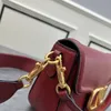 Designer Bag Women's Tote Luxury Cow leather crossbody bag Fashion casual Shoulder Bag Vintage Brass small square bag Magnetic buckle open and close