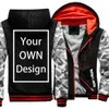 Seu próprio design marca/imagem personalizado homens mulheres diy inverno grosso hoodies moletom casual roupas com capuz 24 cores casaco solto 231228