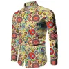 Camicie casual da uomo paisley stampa floreale camicette a petto singolo camicia a maniche lunghe magliette di tendenza in giro per uomini abbigliamento da uomo