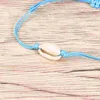 Bracelets de charme 1pc Simple malhado mannited shell whody beautiful for woman lady amante decoração feminina bege vermelha