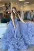 mode blauwe prom verjaardag jurk 2024 strapless ruches trein tule avond formele feestjurken vestido de gala robe de soiree op maat