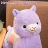 Animaux en peluche en peluche, selle créative en alpaga, jouet mignon de dessin animé, poupée douce en peluche, décoration de la maison, cadeau d'anniversaire et de noël pour enfants L231228