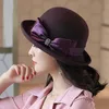 Dames hiver seau chapeau mère extérieur 100% australie laine Cloche chapeau femmes bonne qualité élégant Fedora 231228