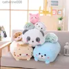 Doldurulmuş Peluş Hayvanlar 20cm Kawaii Hayvan Dinozor Pig Kedi Ayı Peluş Oyuncak Panda Yumuşak Panda Hamster Fil Geyiği Doldurulmuş Bebek Yastığı Doğum Günü Hediyesi231228