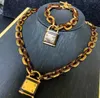 Designer Collana Gioielli donna uomo ciondolo con lucchetto ciondoli personalizzati a catena in oro catene ghiacciate africa uomo donna gioielli di moda res3487790