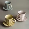 Кружки японская ретро -чашка с тарелкой