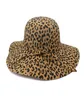 Chapeau dôme en feutre imprimé léopard à large bord pour femmes Fedora chapeaux fascinateurs Chapeau pour femmes élégant casquette souple Protection solaire Chapeau1717984