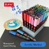 Jupai Plumones Colores Marker Acrylposca Bunte Werbung Malerei School Schreibzeit Keramikglas Graffiti wasserdicht 231227