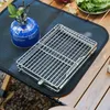 Cookware Sets Portable Folding Campfire Grill Stainless Steel Camping Grate Gas Stove Stand Outdoor Cooking Rack