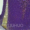 Liuhuo Anpassa rytmisk gymnastik Leotards Girls Women Dark Purple Competition Artistics Gymnastics Performance Wear Crystals Stretchy