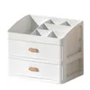 Storage Boxes Dustproof Box Capacity Desktop With Drawers Ideal For Office Supplies Stationery Jewelry Makeup