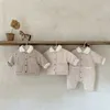 Geboren Baby Winter Romper 0-3Years Jongen Meisje Lange Mouw Fleece Dikker Warme Jumpsuit Uitloper Gewatteerde Katoenen Baby Kleding 231227