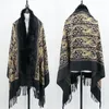 Schals Dicke Warme Kaschmirmischung Pashmina Frauen Langer Schal Falscher Pelzschal Weicher Wickel Bufanda Winter Sticken Wraps Muffler Poncho