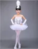 Escenario Weat White Ballet Tutu Falda Vestido de cisne para niños Disfraz de cisne para niños Danza del vientre Profesional